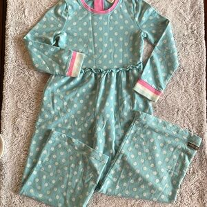 Matilda Jane Wonderment Jumpsuit, size 10 pink blue polka dots